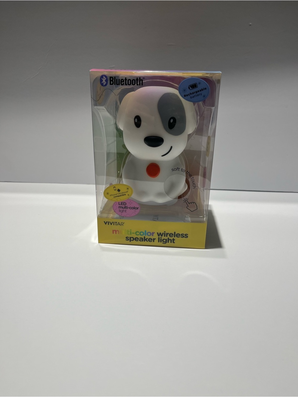 Vivitar White & Gray Bluetooth Wireless Speaker Light - Dog Design
